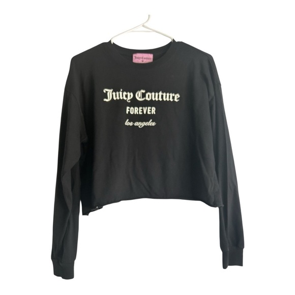 Juicy Couture Tops - Juicy Couture x Forever 21 Black Sweatshirt with White Lettering